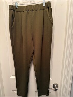Olive Green Slim Jogger Pants